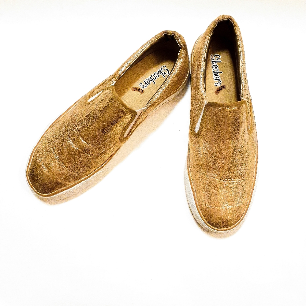 Skechers Chic Gold Slip On Sneakers - Picture 5 of 5